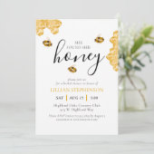 She Found Her Honey Bee Themed Bridal Shower Kaart (Staand voorkant)