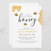 She Found Her Honey Bee Themed Bridal Shower Kaart (Voorkant / Achterkant)