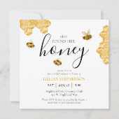 She Found Her Honey Bee Themed Bridal Shower Kaart (Voorkant)