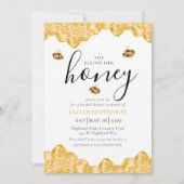 She Found Her Honey Bee Themed Daisy Bridal Shower Kaart (Voorkant)