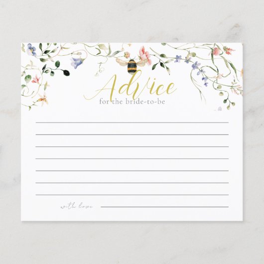 She found her Honey Bridal Shower Advice Card (Voorkant)