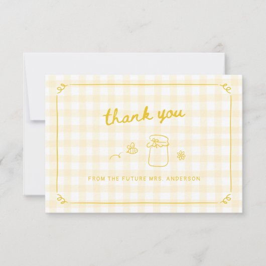 She Found Her Honey Bridal Shower Bedankkaart (Voorkant)