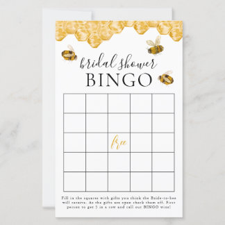 She Found Her Honey Bridal Shower Bingo Game Card