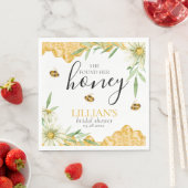 She Found Her Honey Bridal Shower Floral Bee  Servet (Insitu)