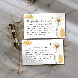 She Found Her Honey Bridal Shower Recipe Request  Informatiekaartje