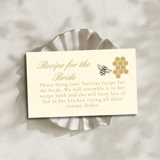 She Found Her Honey Bridal Shower Recipe Request  Informatiekaartje
