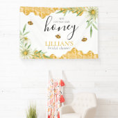 She Found Her Honey Daisy Bee Bridal Shower Banner (Insitu)
