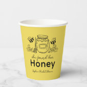 She found her Honey Hand-drawn Bridal Shower Papieren Bekers (Voorkant)