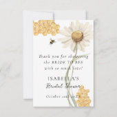 She Found Her Honey Personalized Bridal Shower Bedankkaart (Voorkant)
