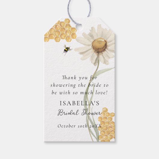 She Found Her Honey Personalized Bridal Shower Cadeaulabel (Voorkant)