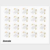 She Found Her Honey Personalized Bridal Shower Ronde Sticker (Vel)