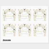 She found her Honey Wildflower Bridal Shower Vierkante Sticker (Vel)