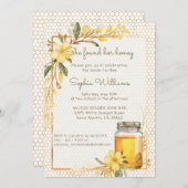 She Found Her Honey Yellow Floral Bridal Shower Kaart (Voorkant / Achterkant)