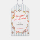 She Found Her Lobster Coastal Bridal Shower Cadeaulabel (Voorkant)