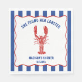 She Found Her Lobster Nautical Bridal Shower Servet (Voorkant)