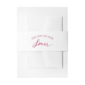 She Found Her Lover Bridal Shower Belly Band Uitnodigingen Wikkel (Voorkant Voorbeeld)