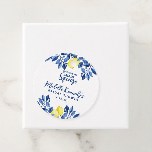 She Found Her Main Squeeze Bridal Shower  Bedankjes Labels (In situ)