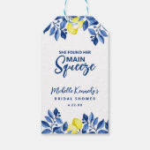 She Found Her Main Squeeze Bridal Shower Cadeaulabel (Achterkant)