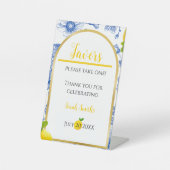 She Found Her Main Squeeze Bridal Shower Favors  Reclamebord Met Voetstuk (Voorkant)