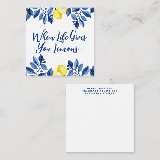 She Found Her Main Squeeze Bridal Shower Informatiekaartje (Voorkant / Achterkant)