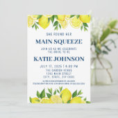 She Found Her Main Squeeze Bridal Shower Invite Kaart (Staand voorkant)