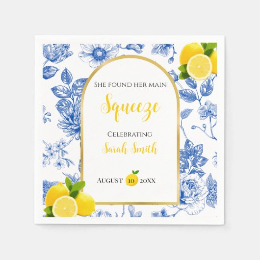 She Found Her Main Squeeze Bridal Shower Servet (Voorkant)