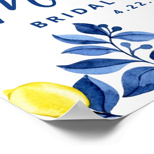 She Found Her Main Squeeze Bridal Shower Sign Poster (Hoek)