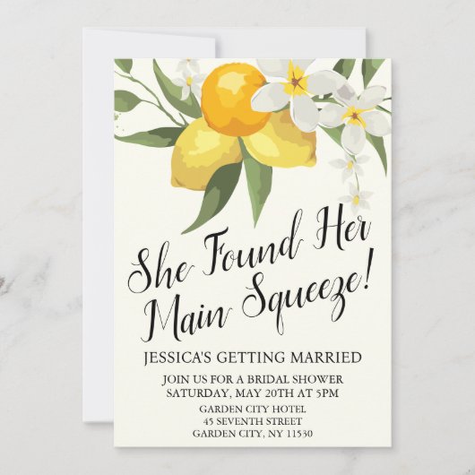 She Found Her Main Squeeze 🍋 Kaart (Voorkant)