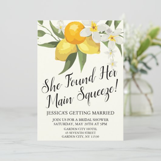 She Found Her Main Squeeze 🍋 Kaart (Staand voorkant)