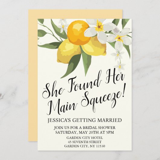 She Found Her Main Squeeze 🍋 Kaart (Voorkant / Achterkant)