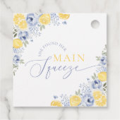 She Found Her Main Squeeze Lemon Bridal Shower Bedankjes Labels (Achterkant)