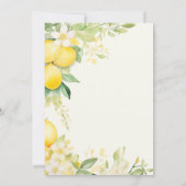 She Found Her Main Squeeze Lemon Bridal Shower Inv Kaart (Achterkant)