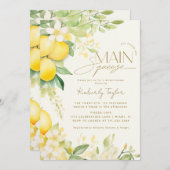 She Found Her Main Squeeze Lemon Bridal Shower Inv Kaart (Voorkant / Achterkant)