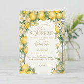 She Found Her Main Squeeze Lemon Bridal Shower Kaart (Staand voorkant)