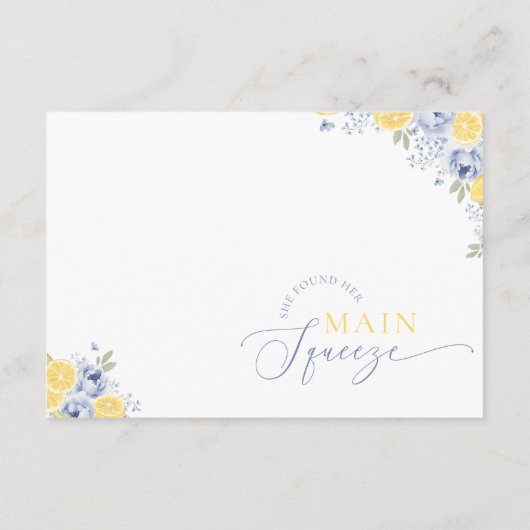 She Found Her Main Squeeze Recipe Card Informatiekaartje (Achterkant)