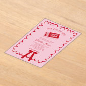 She Found Her Perfect Match Doodle Bridal Shower Acryl Uitnodigingen (Laagn)