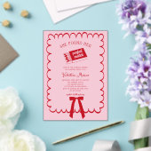 She Found Her Perfect Match Doodle Bridal Shower Acryl Uitnodigingen (Insitu (Huwelijk))