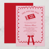 She Found Her Perfect Match Doodle Bridal Shower  Kaart (Voorkant / Achterkant)