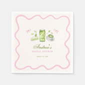 She Found Her Perfect Matcha Bow Bridal Shower Servet (Voorkant)