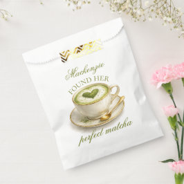 She Found Her Perfect Matcha Bridal Shower  Bedankzakje