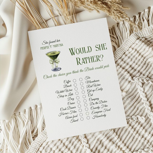 She Found Her Perfect Matcha Bridal Shower Game (Creator heeft geüpload)