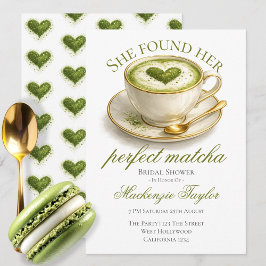 She Found Her Perfect Matcha Bridal Shower  Kaart