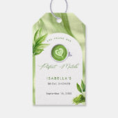 She Found Her Perfect Matcha Elegant Bridal Shower Cadeaulabel (Voorkant)