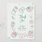 She Found Her Perfect Matcha Green  Bridal Shower Bedankkaart (Voorkant)