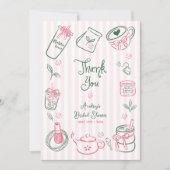 She Found Her Perfect Matcha Green  Bridal Shower Bedankkaart (Voorkant)