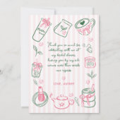 She Found Her Perfect Matcha Green  Bridal Shower Bedankkaart (Achterkant)