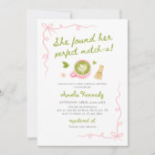 She Found Her Perfect Matcha Green Bridal Shower Kaart (Voorkant)