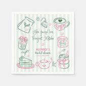 She Found Her Perfect Matcha Green Bridal Shower N Servet (Voorkant)