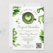 She Found Her Perfect Matcha Green Tea Qr Bridal  Kaart (Voorkant)