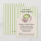She Found Her Perfect Matcha Response Card RSVP Kaartje (Voorkant / Achterkant)